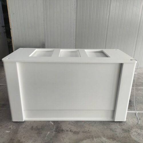 3-fold chafing insert GN 1/1 for market stall in white
