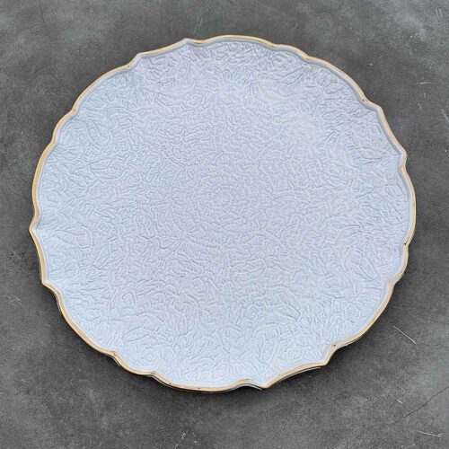 "Simplify White" place mat with gold rim ⌀ 33cm
